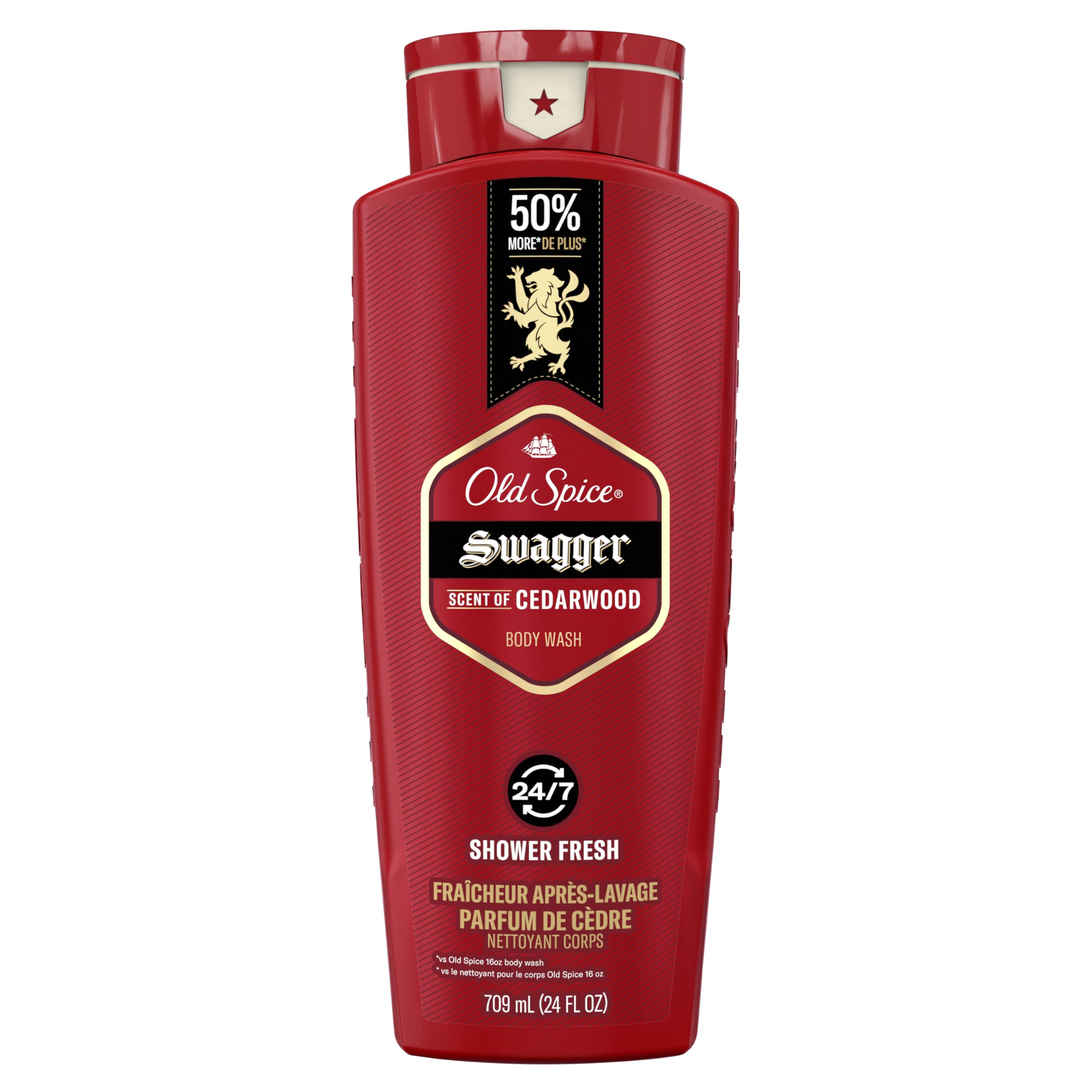 Old Spice Men's Body Wash, Swagger Scent of Confidence, 709 ml
